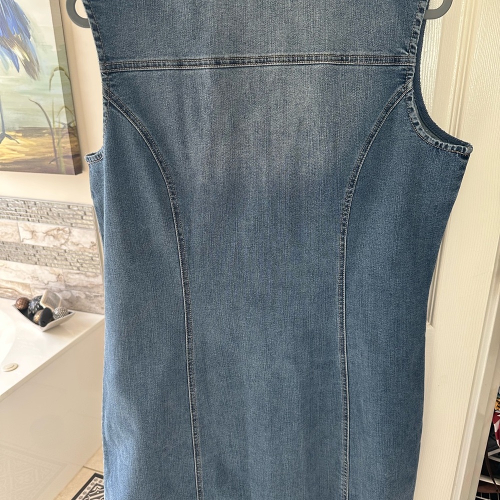 Style & Co Denim Jean dress fringed helm. Size 16. Never worn - Picture 5 of 6